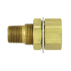 Male X Female Bulkhead Frame Anchor Coupling Brass